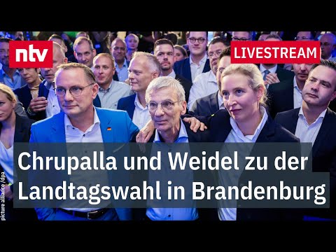 LIVE: Pressekonferenz mit Chrupalla und Weidel nach den Landtagswahlen in Brandenburg