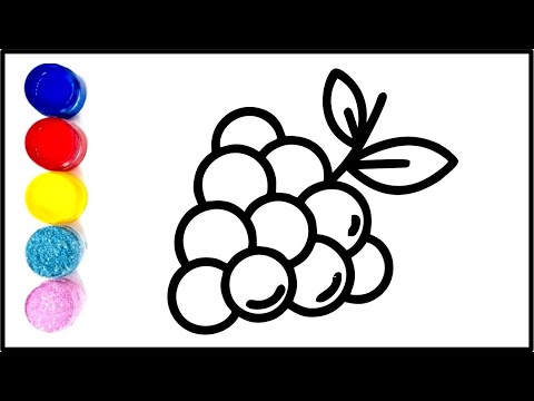 How to Draw Grapes | Grapes Easy Drawing for Kids | Learn to Draw