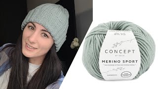 Mütze aus Merino Sport stricken