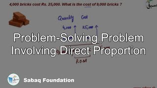 Problem-Solving Problem Involving Direct Proportion
