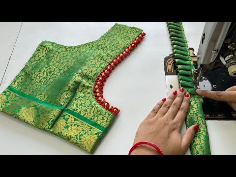 Blouse Ki Design | Frill Blouse Back Design | Cutting And Stitching Back Neck Blouse Design | Blouse