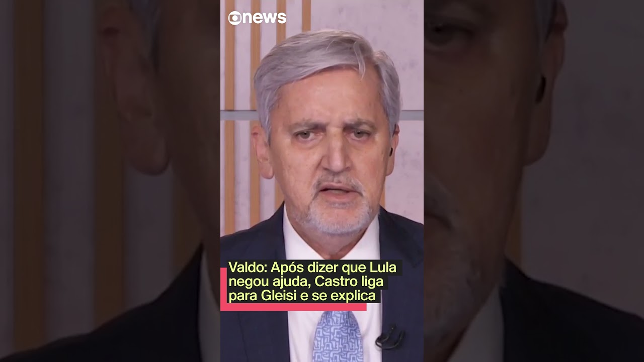 Valdo Cruz Após dizer que Lula negou ajuda Castro liga para Gleisi e se explica  TV Online Valdo Cruz Após dizer que Lula negou ajuda Castro liga para Gleisi e se explica