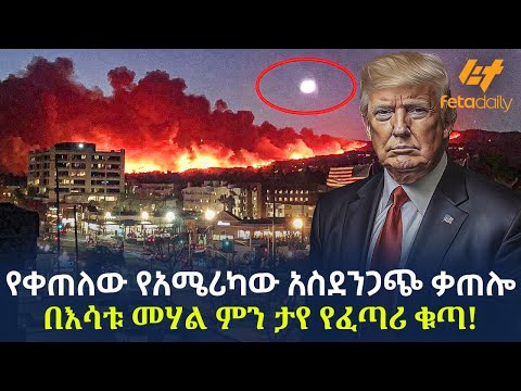 Ethiopia - የቀጠለው የአሜሪካው አስደንጋጭ ቃጠሎ | በእሳቱ መሃል ምን ታየ የፈጣሪ ቁጣ!