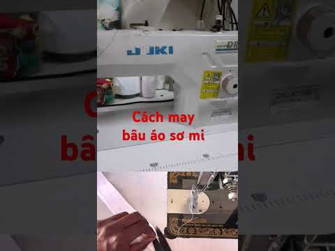 #lanbukay #may bâu áo sơ mi chân bâu đầu vuông