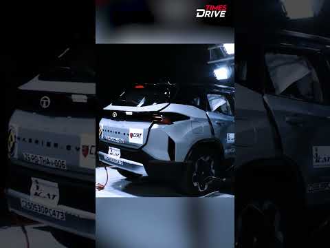 Tata Harrier EV Scores Perfect 5-Star Safety Rating in BNCAP Crash Test | Times drive Green #shorts