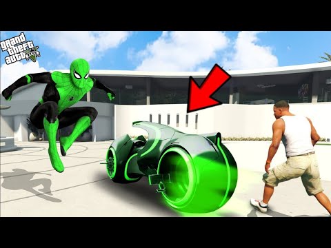 Franklin Found Secret Green Spiderman Superbike