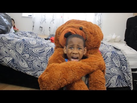 MOVING TEDDY BEAR PRANK ON 8 YEAR OLD!!! *HE CRIES*
