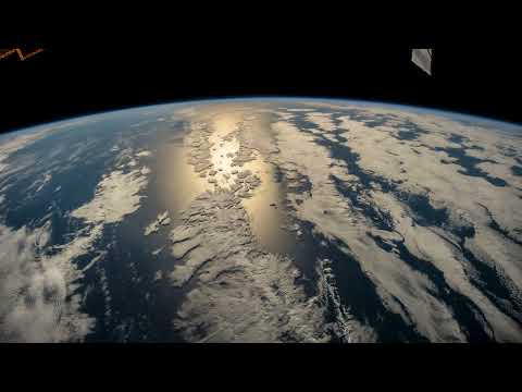 Sunlight on the Pacific Ocean Seen From Space 4K