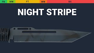 Paracord Knife Night Stripe Wear Preview