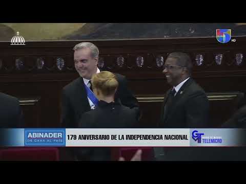 El presidente Luis Abinader hace su entrada al Congreso Nacional