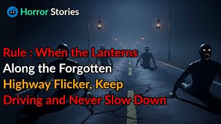 Rule : When the Lanterns Along the Forgotten Highway Flicker Keep Driving and Never Slow Down |scary