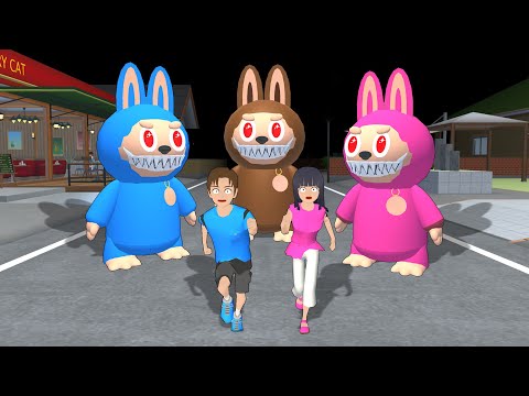 Yuta, Mio Dan Baby Celine Vs Yakuza Labubu || Sakura School Simulator