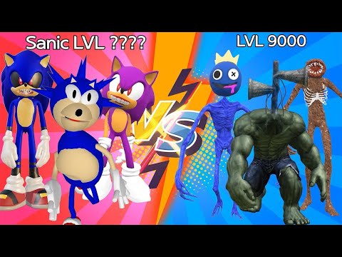 Team siren head VS Sonic VS rainbow friend VS poppy playtime