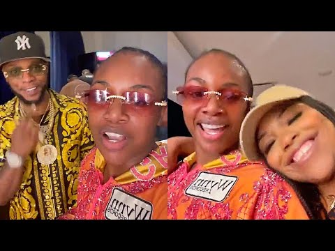 Claressa Shields POST FIGHT celebrates with Papoose after Lani Daniels win