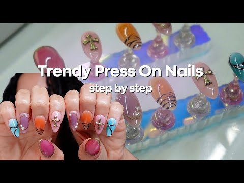 HOW TO MAKE YOUR OWN PRESS ON NAILS STEP BY STEP + easy nail art tutorial!