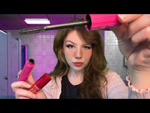 ASMR Friend Thats OBSESSED w YOU🚩Gets You Ready In The School Bathroom (jealous roleplay)
