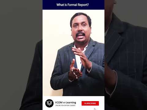 What is Formal Report? – #Shortvideo – #businesscommunication – #BishalSingh -Video@172