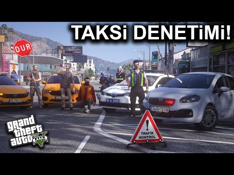 TAKSİLERE SİVİL DENETİM !!!  - ÇEVİRMEDE KAZA !! - GTA 5  SİVİL TRAFİK ROLEPLAY