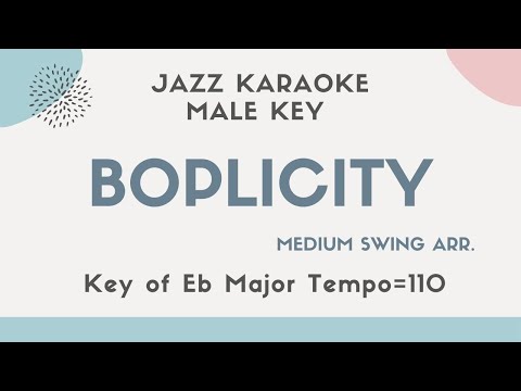 Boplicity (Bebop lives by Mark Murphy) Jazz KARAOKE (Instrumental backing track) – male key