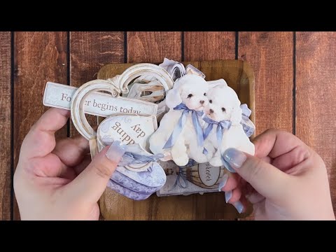 [ASMR] 💍 웨딩 쉐이커 다꾸 | 스탬페리아 신상으로 따뜻한 웜톤 블루 다이어리 꾸미기 | Wedding Themed Shaker Journal ASMR