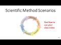 Exploring Scientific Method Scenarios