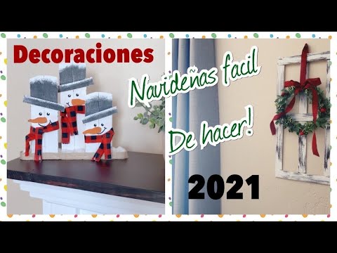 MANUALIDADES NAVIDEÑAS FÁCIL Y ECONÓMICAS PARA DECORAR 2021