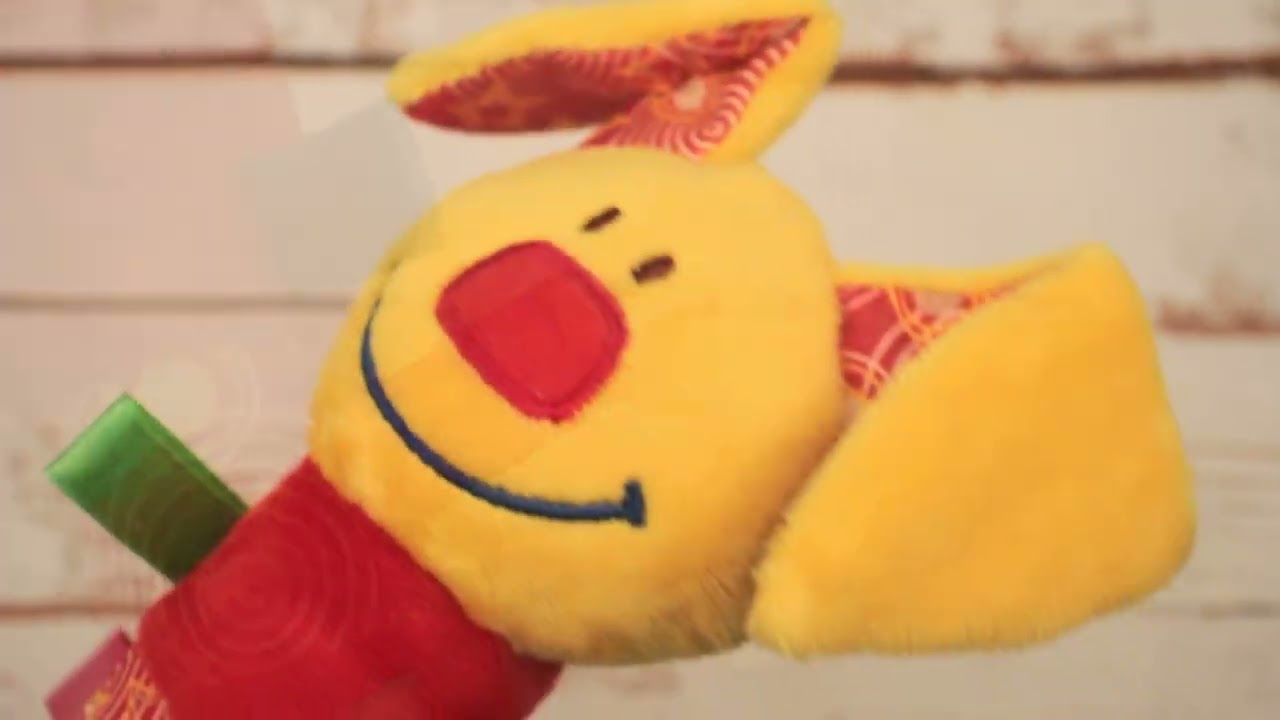  Погремушка-пищалка BUBURU Baby Кролик мягкая  - видео