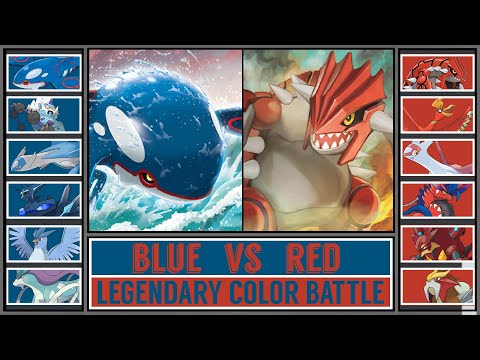 BLUE LEGENDARY POKÉMON vs RED LEGENDARY POKÉMON