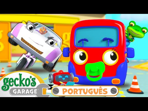 Primeiro Teste da Caminhão Bebê! | 1 HORA DO GECKO! | Desenhos Animados Infantis em Português