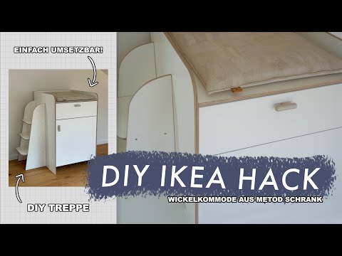 Wickelkommode mit Treppe selber bauen - DIY Ikea Hack mit Metod Serie | Wickeltisch | EASY ALEX