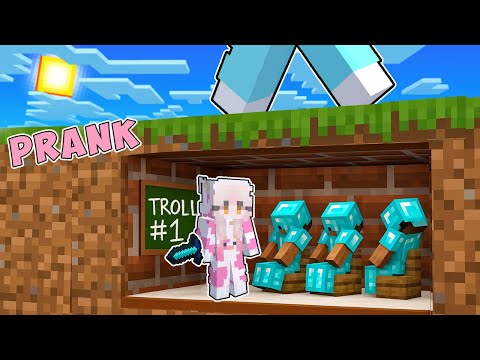 MOMON BANGUN SEKOLAH RAHASIA TERKECIL UNTUK PRANK ATUN di MINECRAFT feat @BANGJBLOX