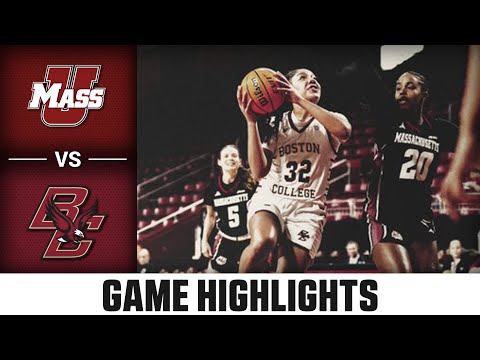 UMass vs. Boston College Game Highlights | 2023-24 ACC Women’s Basketball