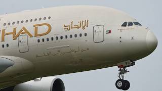 Etihad Airbus A380 A6-EPH Landing at Narita 16R | NRT/RJAA | 成田空港 | エティハド