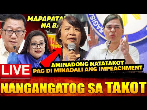 NANGANGATOG SA TAKOT  SI REP. CASTRO GUSTO NG MAPADALI AT MA IMPEACH SI SARA, QUADCOM WALANG MAGAWA!