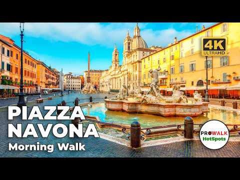 Piazza Navona at Dawn - Rome, Italy [No Crowds!] with Captions