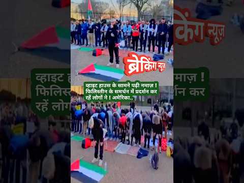 व्हाइट हाउस के सामने पढ़ी नमाज़ ! फिलिस्तीन के समर्थन में प्रदर्शन कर रहें लोगों ने ! अमेरिका ??