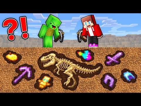 Mikey and JJ Survive in Rare Mining World in Minecraft (Maizen)