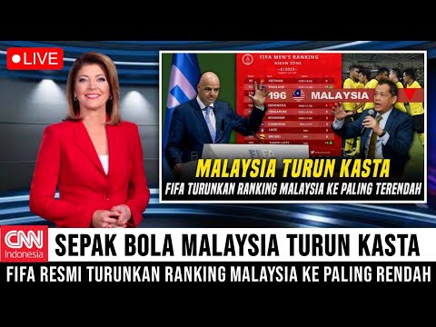 MENANGIS! SEPAK BOLA MALAYSIA TURUN KASTA, FIFA TURUNKAN RANKING TIMNAS MALAYSIA KE PALING RENDAH