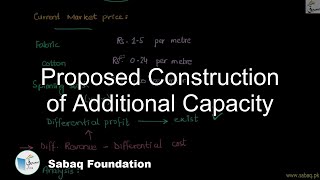 Proposed Construction of Additional Capacity