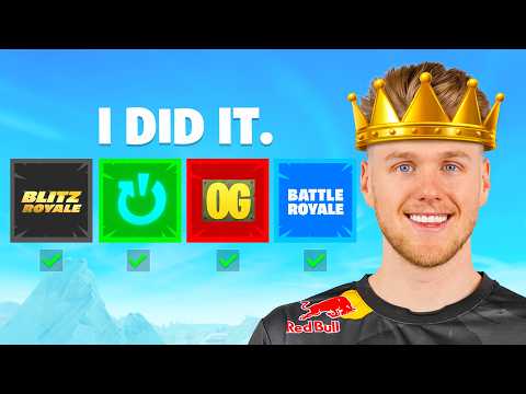 I Can't Stop Until I Win EVERY Fortnite Mode!