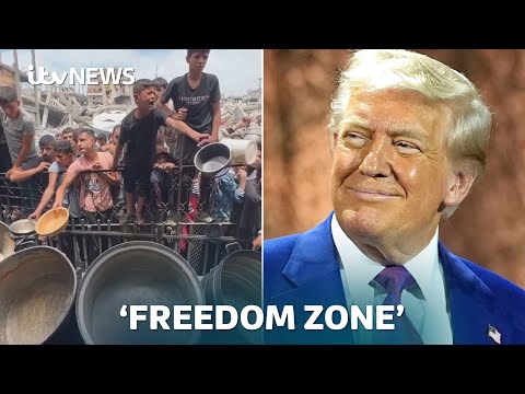 Trump talks of 'freedom zone' for Gaza as medical staff confirm death of 85 Palestinians | ITV News