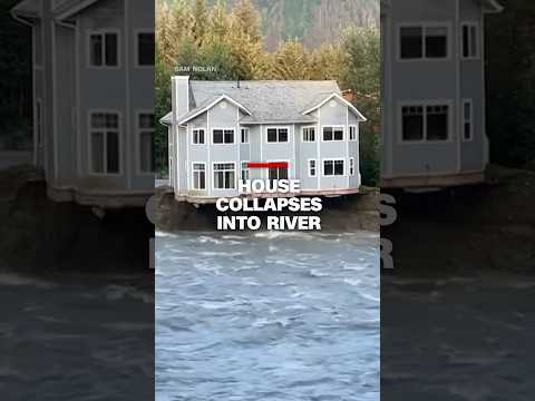 House collapses into river