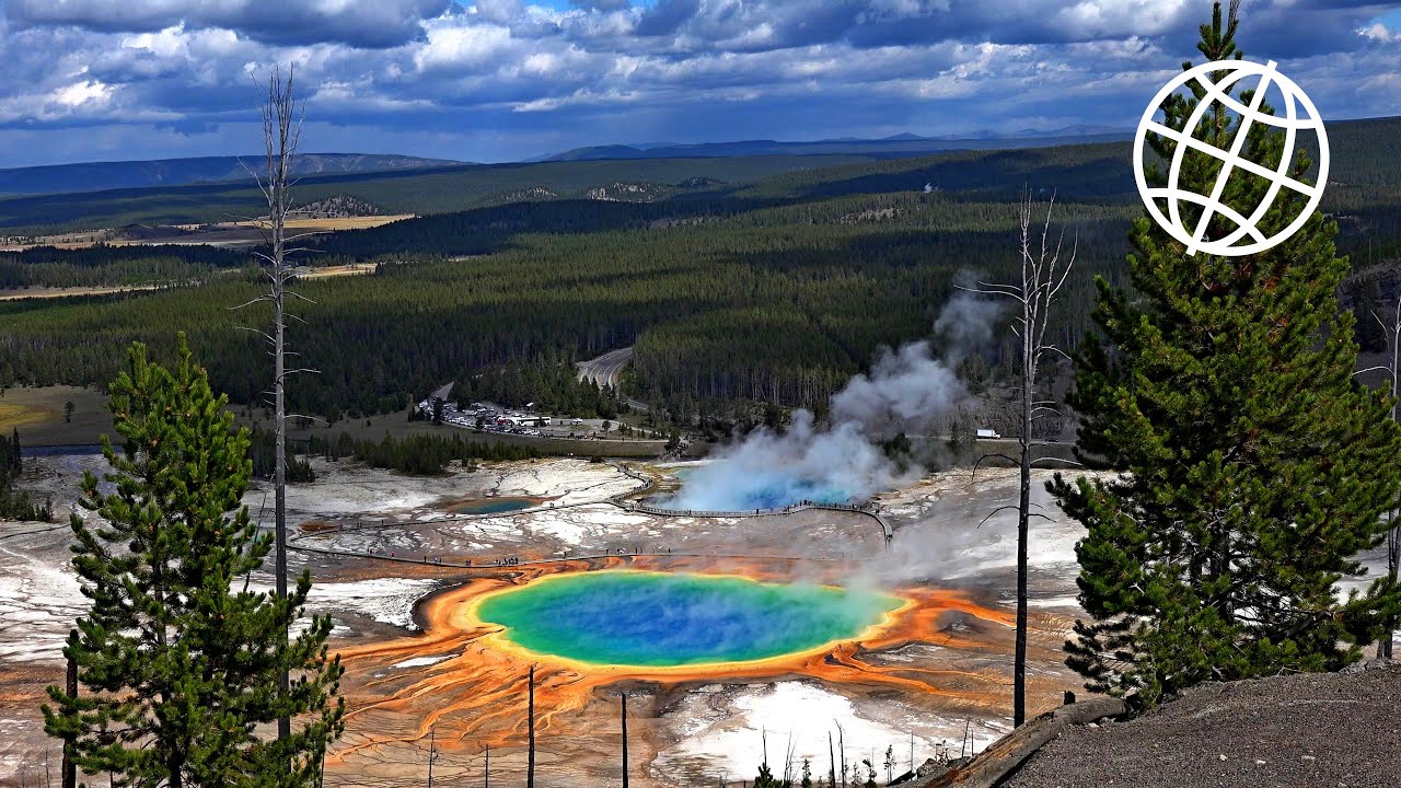 Grand Prismatic Spring, Yellowstone National Park, USA in 4K (Ultra HD)