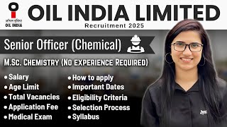 Oil India Limited Recruitment 2025 | Form Fill up | Syllabus | How to apply|Oil India Senior Officer