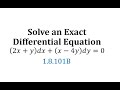 Understanding Exact Differential Equations