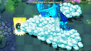 PvZ 2 POWER UP - 25 Plants Level 1 Vs Team Newspaper Zombies Level 20 - Who will win?
