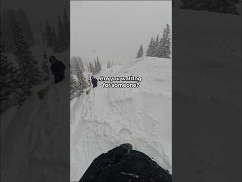 Strangest encounter ever! #shorts #fyp #snow #wow #snowboarding