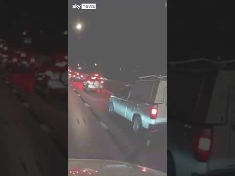 Moment driver causes nine-car crash