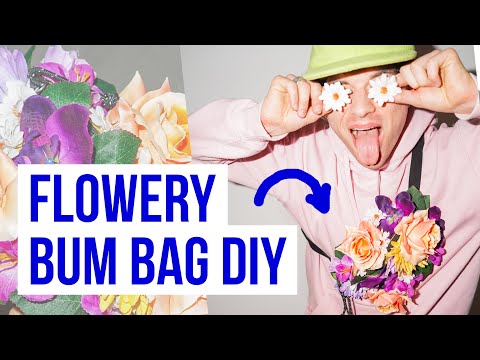 Fabric Flower Waist Bag DIY | Flowery Bum Bag Tutorial  | Quick Quarantine Qurafts | Dapperalien