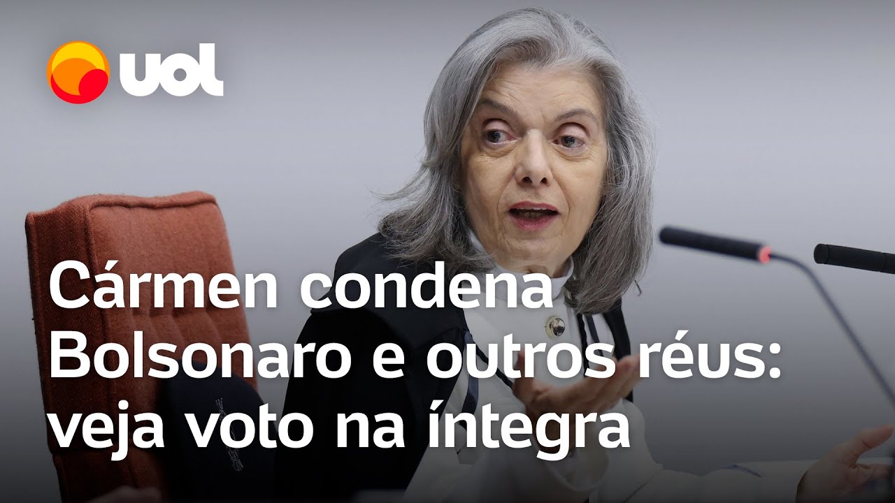 Cármen condena Bolsonaro e 7 réus por tentativa de golpe e mais crimes veja voto na íntegra